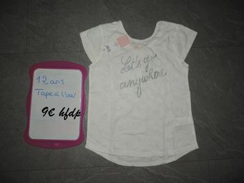 tee shirt tape à l'oeil taille 12 ans