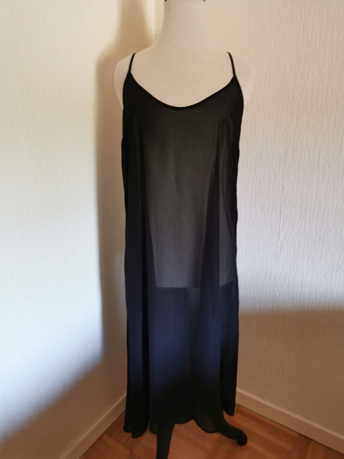 Robe maxi longue bleu marine Camaïeu T38 - photo numéro 10