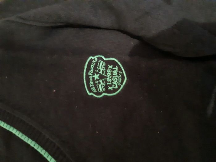 Pull femme marine et vert - photo numéro 3