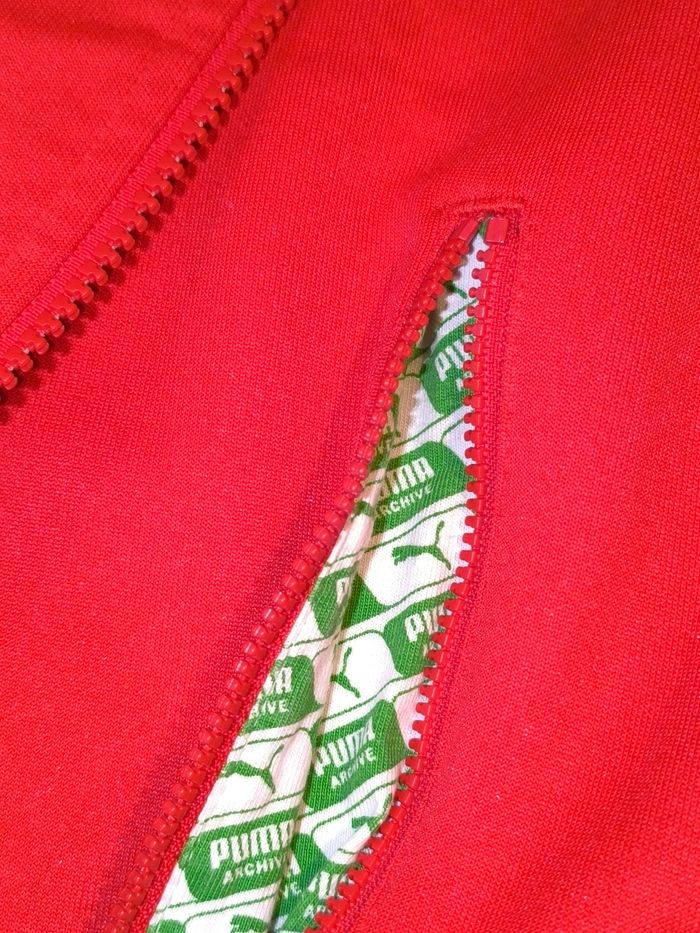 veste puma archive t7 rouge et blanche - taille xs - photo numéro 6