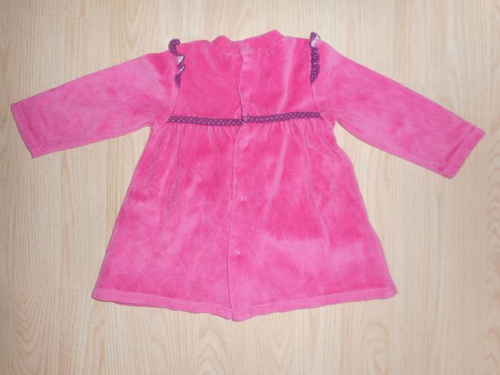 Robe pour Bébé Fille Tuc Tuc Velours Rose Taille 12 Mois - photo numéro 2