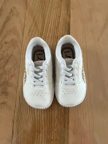 👟 Baskets Puma fille blanches léopard – Taille 21 🐆