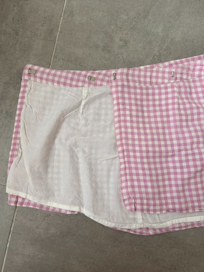 Mini-jupe vichy rose et blanc Pimkie - photo numéro 3