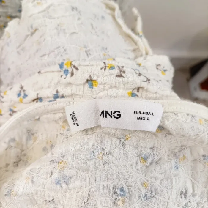 Ensemble haut + jupe smockée MNG fleuri – Taille L A794 - photo numéro 7