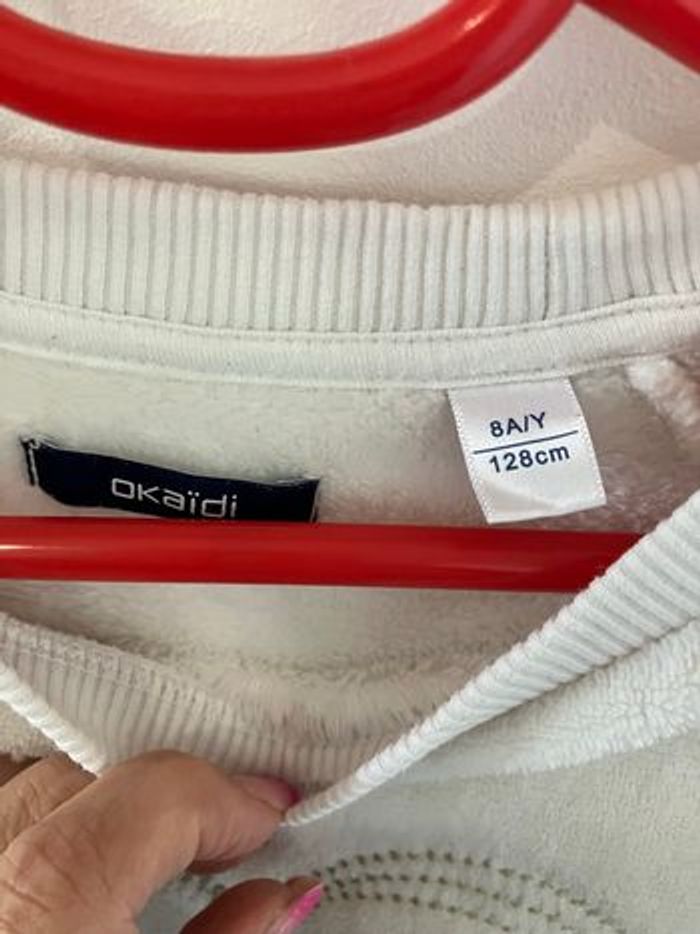 Pull blanc pilou pilou fille 8 ans okaïdi - photo numéro 5