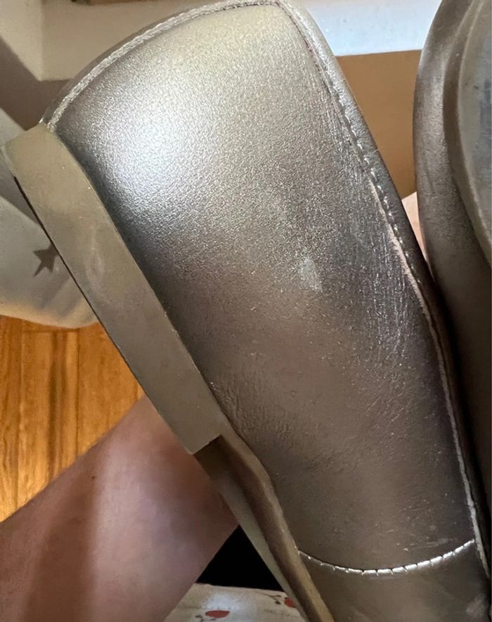 Mocassins fille dorés pointure 33 cuir véritable – Pom d’Api - photo numéro 6