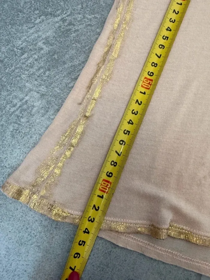 Magnifique T-shirt Zadig & Voltaire saumon et doré taille M parfait état - photo numéro 9