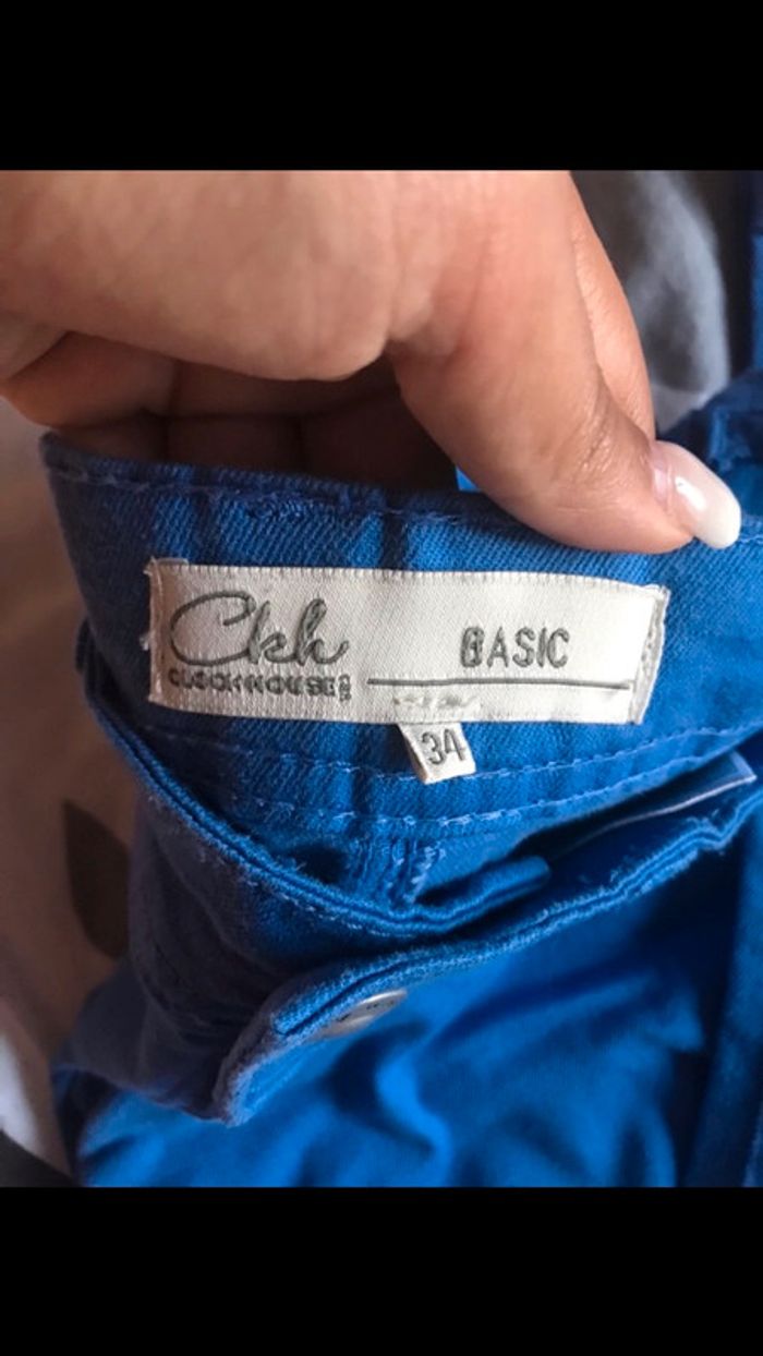 Pantalon bleu skinny - photo numéro 2