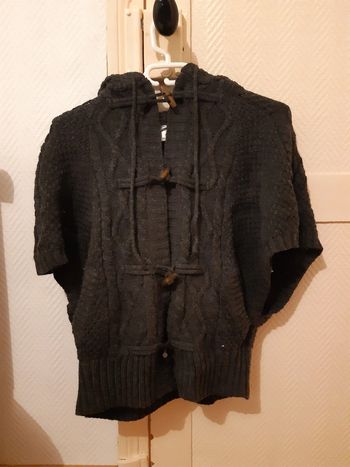 Poncho avec capuche femme taille S