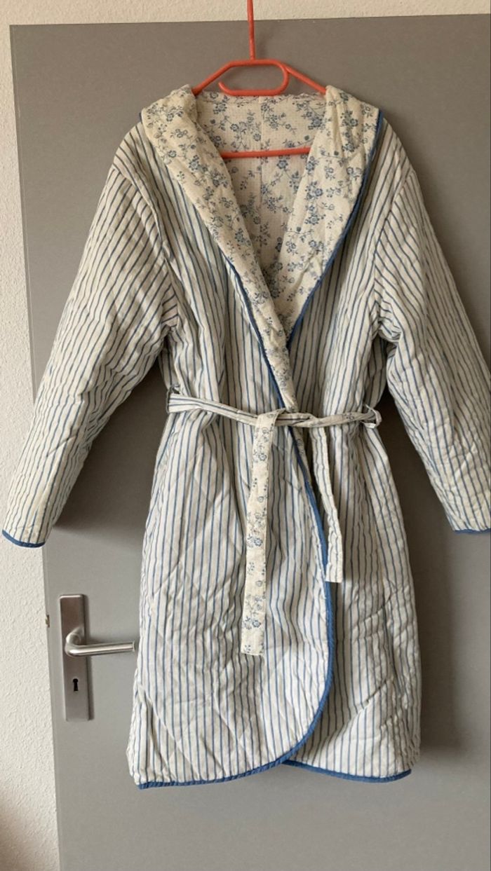 Robe de chambre taille 38 molletonnée réversible - photo numéro 2