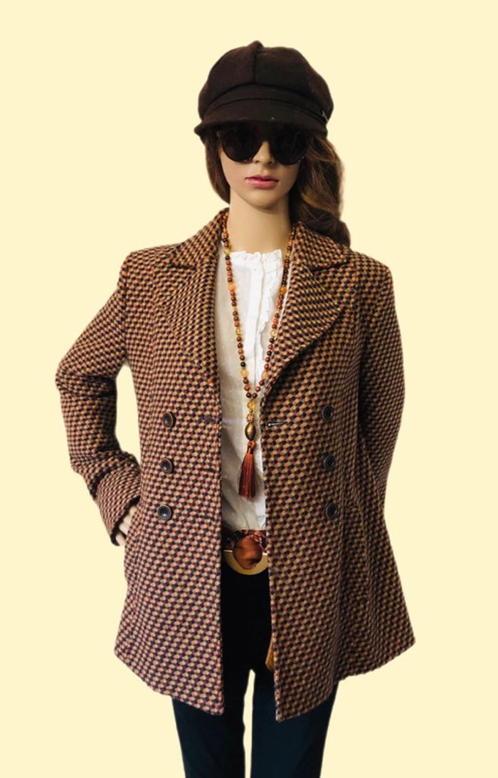 🤎Blazer laine motif multicolore Motivi wool multicolor pattern blazer🧡 - photo numéro 9