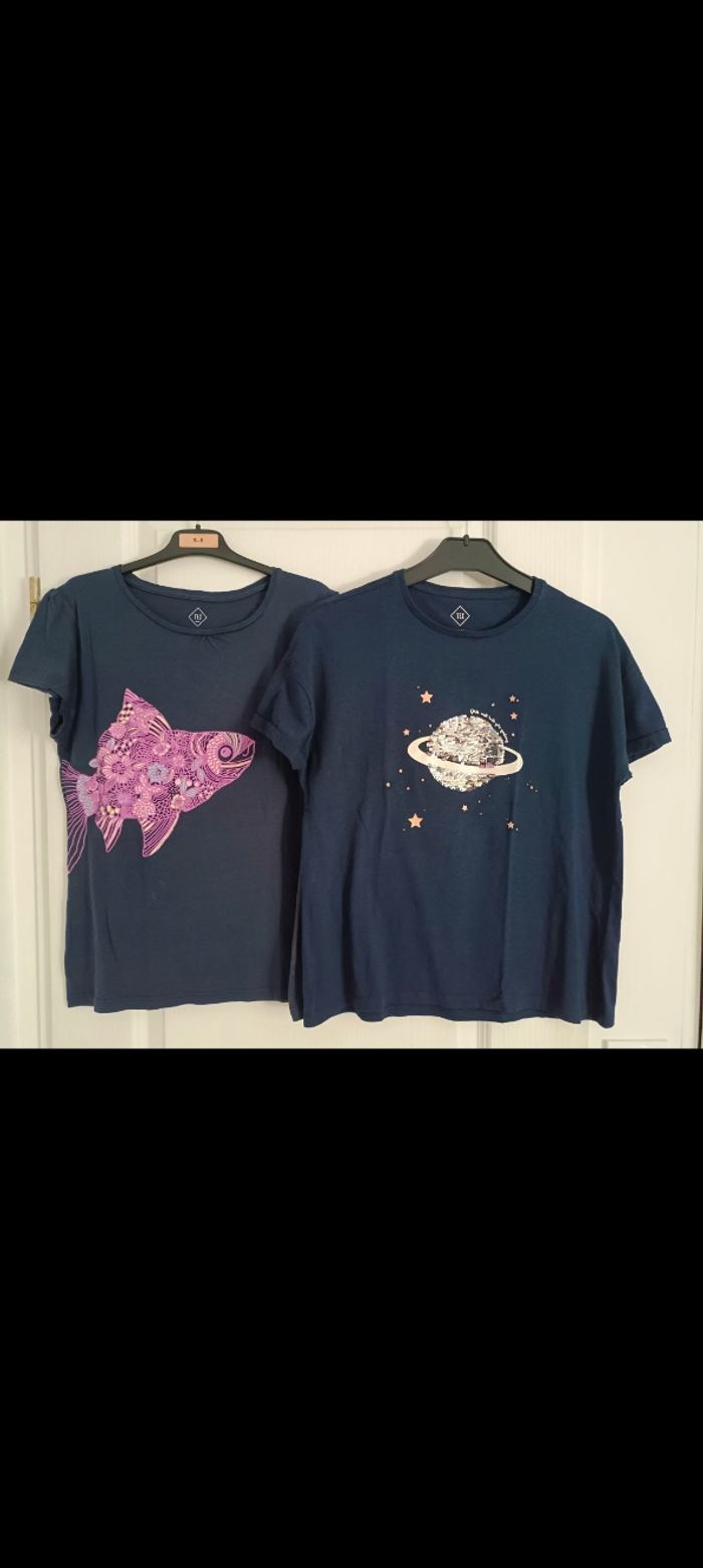 Lot de 2 tee-shirts fille en 158-164 cm