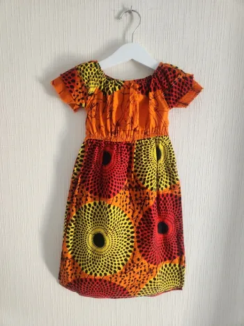 Robe tissu Wax artisanale 3 ans