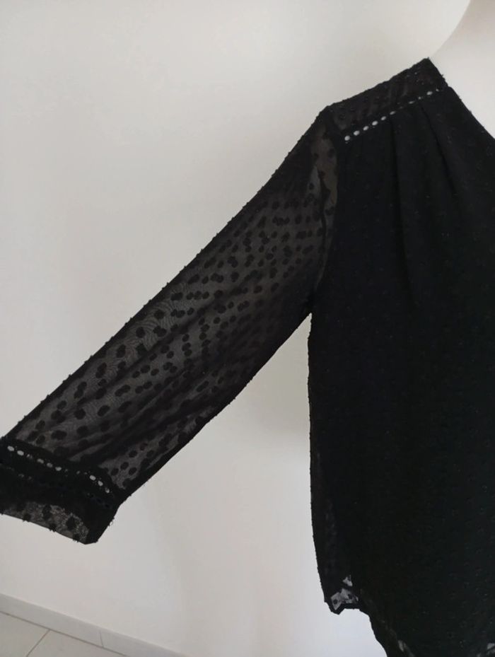 Blouse fluide noire transparente Ycoo taille S - photo numéro 4
