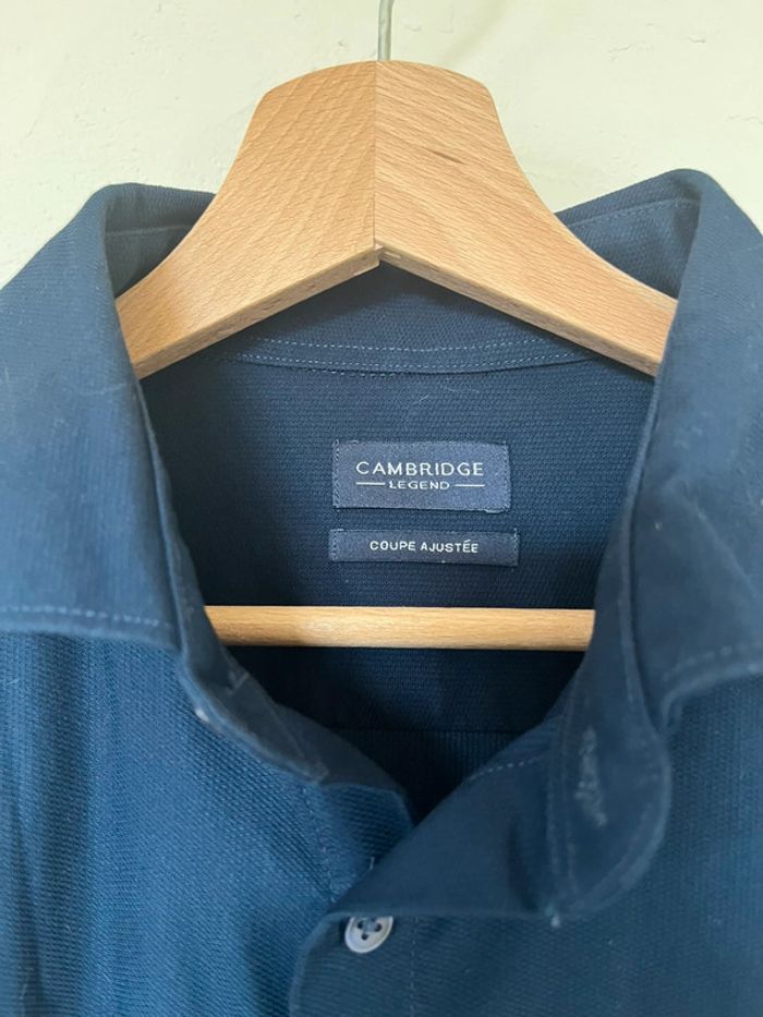Chemise homme Cambridge coupe ajustée bleu foncé marine – Taille 42 - photo numéro 2