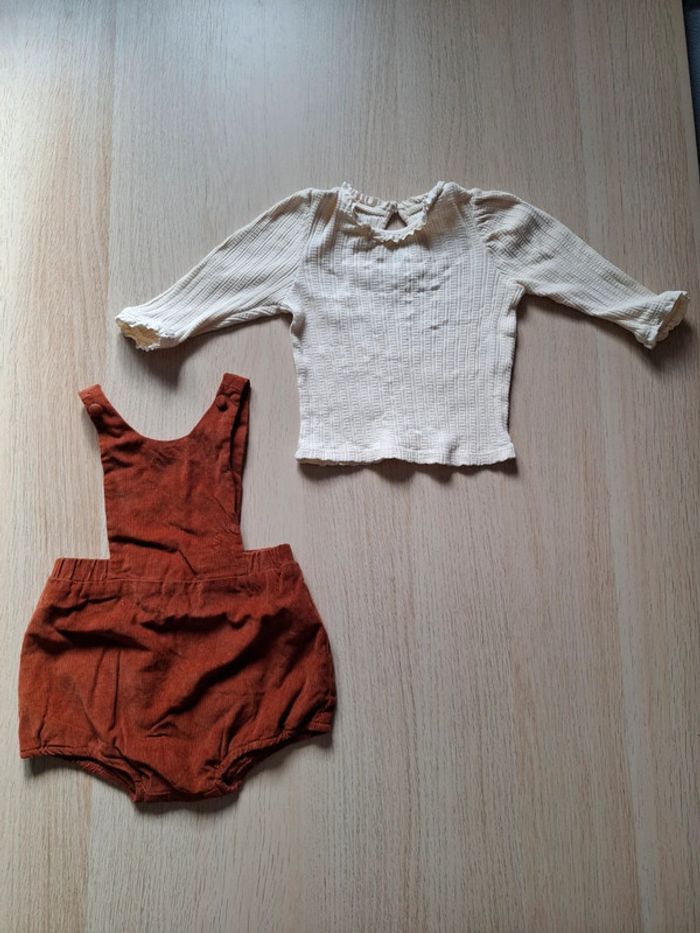 Ensemble salopette + t-shirt