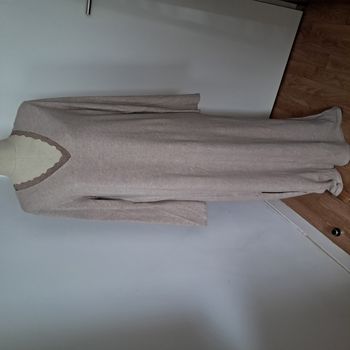 Chemise de nuit longue à manches longues col en V dentelle Taille unique