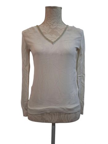 Pull manches longues blanc morgan taille XS 34