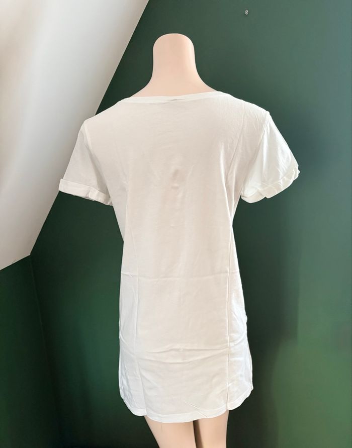 👚 Tunique femme Le Temps des Cerises – taille S – blanche imprimée – TBE - photo numéro 2
