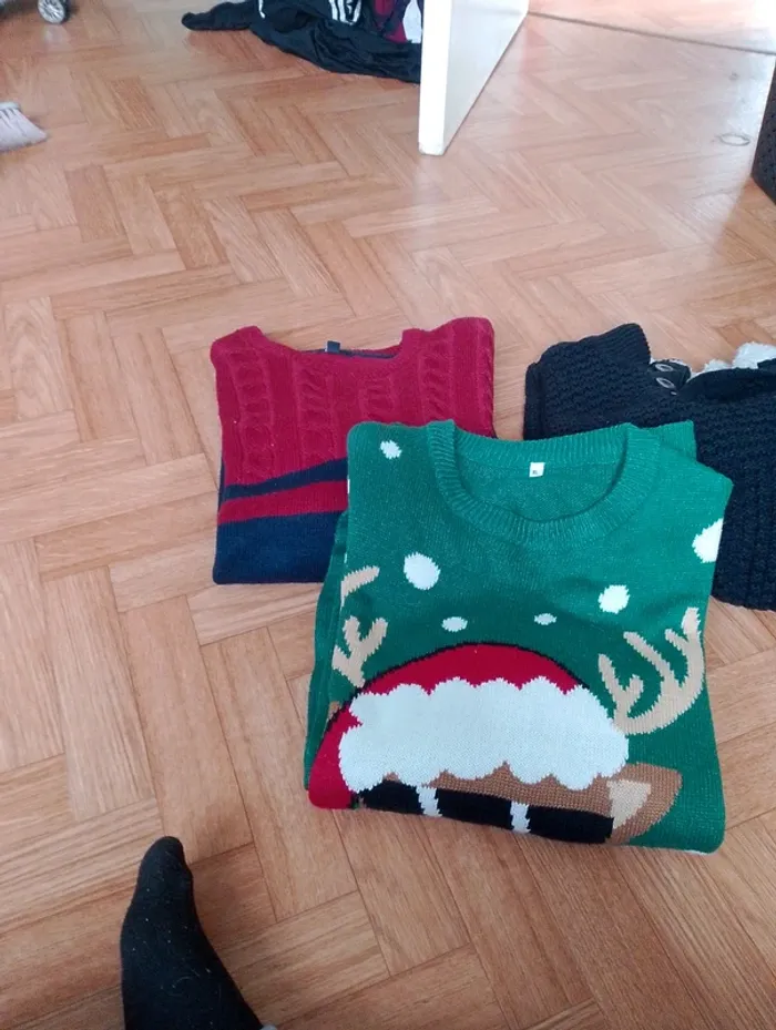 Lot de 3 pulls en maille - Taille XL - photo numéro 2