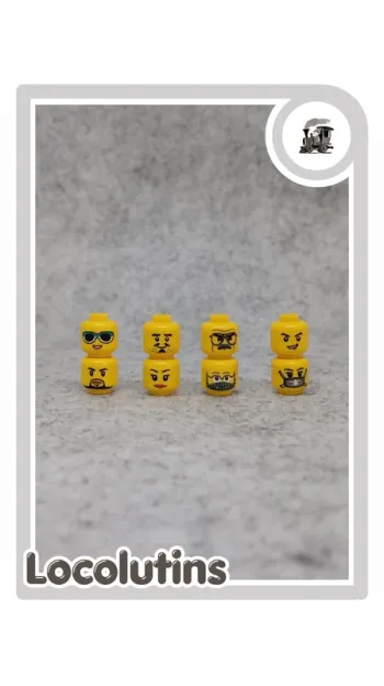🚂 Têtes compatibles Lego ▪ lot de 8 pièces figurines