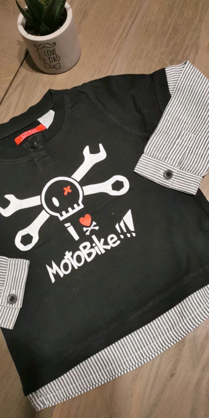 T-shirt manches longues I love Motobike