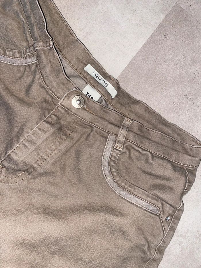 Pantalon beige marron - photo numéro 4
