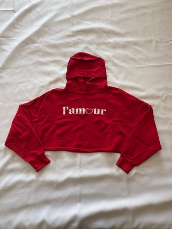 Top court à capuche rouge - Divided - S/36