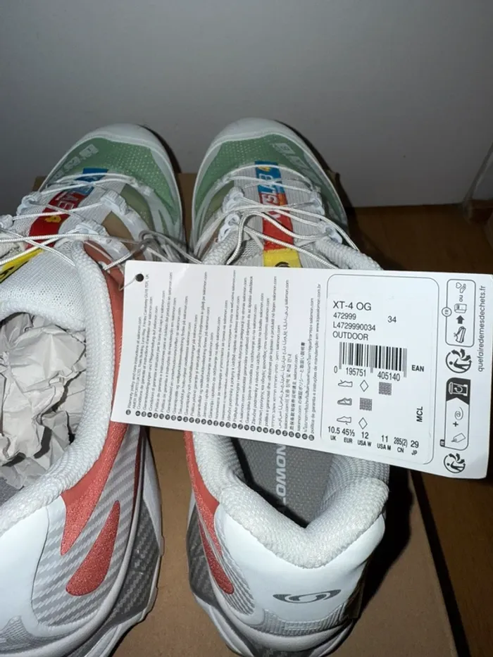 Salomon XT-4 OG Blanche / Verte / Corail - photo numéro 11