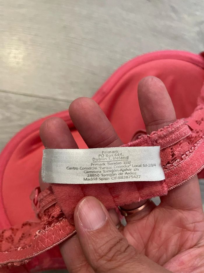 Soutien gorge corail à dentelle rembourré à armature no secret primark taille 95C - photo numéro 5