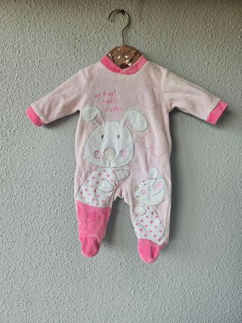 Pyjama en velours pour bébé fille