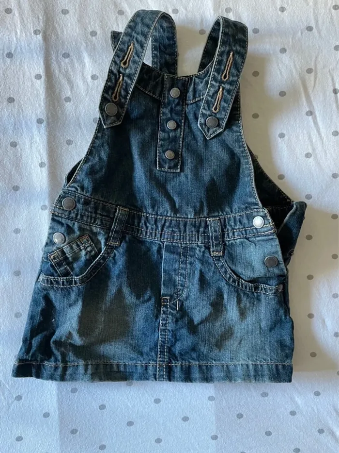 Lot 2 robes jeans et short bébé fille 6 mois - photo numéro 4