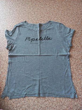 Tee-shirt gris pipelette