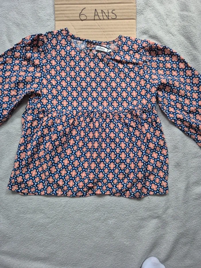 Blouse fleurie fille gemo 6 ans - photo numéro 5