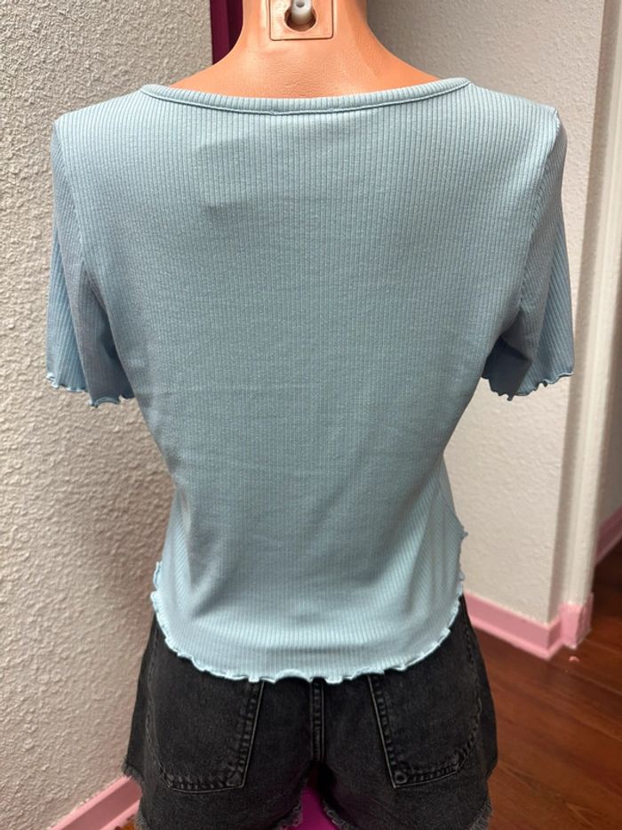 Top bleu ciel cache cache - photo numéro 2