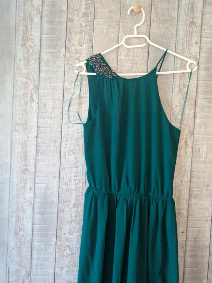 Robe longue Zara verte 36 - photo numéro 2