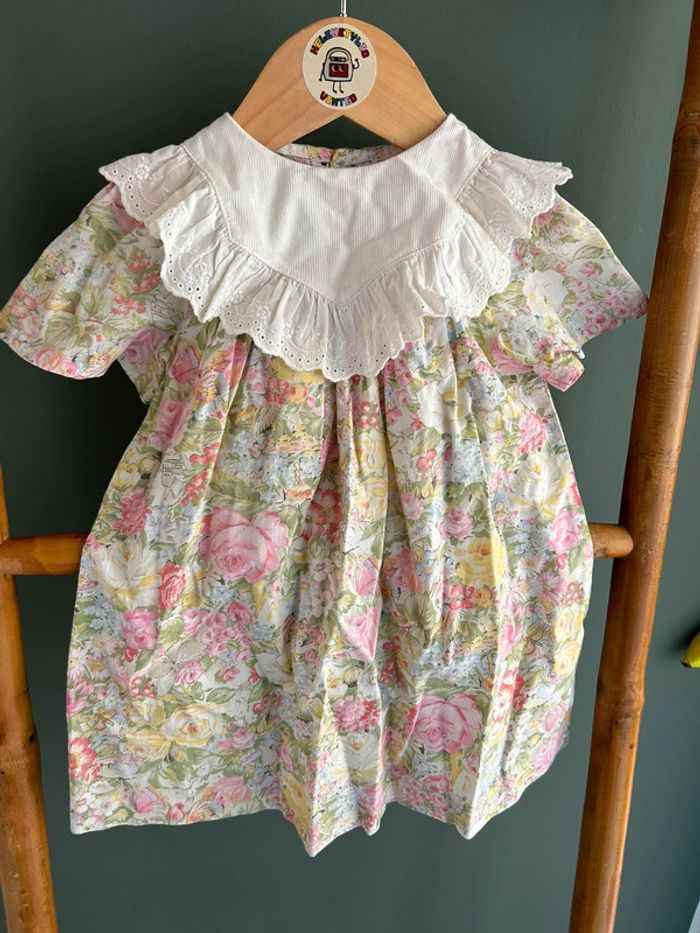 Robe fleuries vintage 12-18M - photo numéro 4