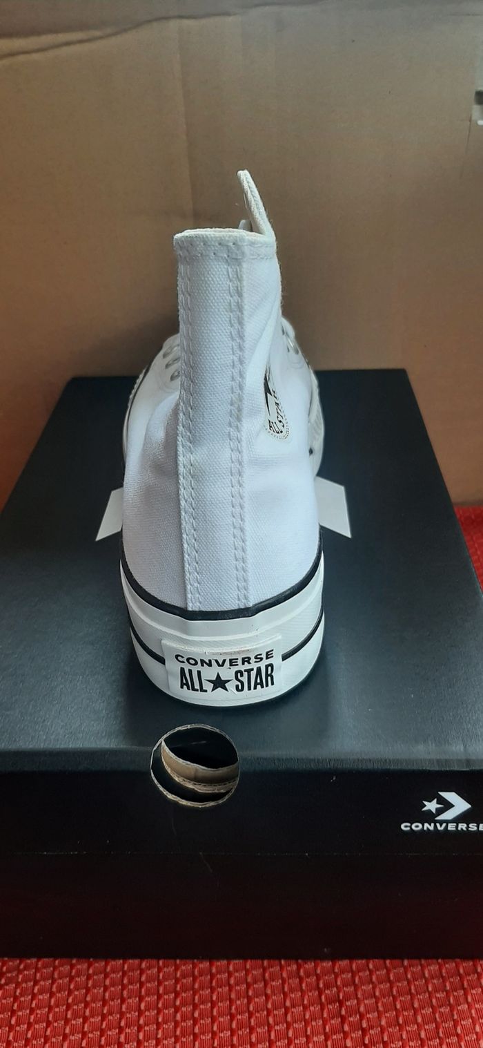 Converse plateforme blanche haute - photo numéro 3