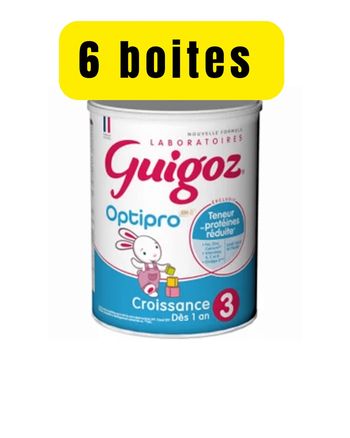 6 boites de lait guigoz optipro 3