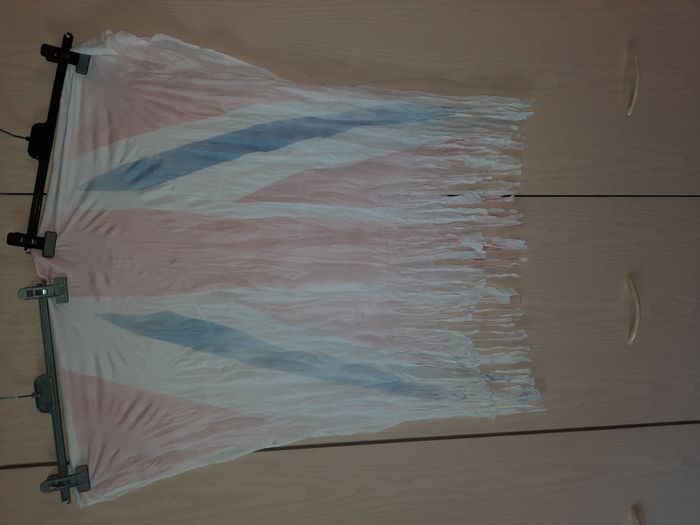 Echarpe tricolore à franges