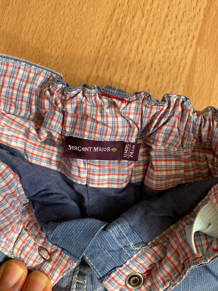 Beau pantalon/jean bleu SERGENT MAJOR T. 12 mois/74 cm garçon TBE - photo numéro 5