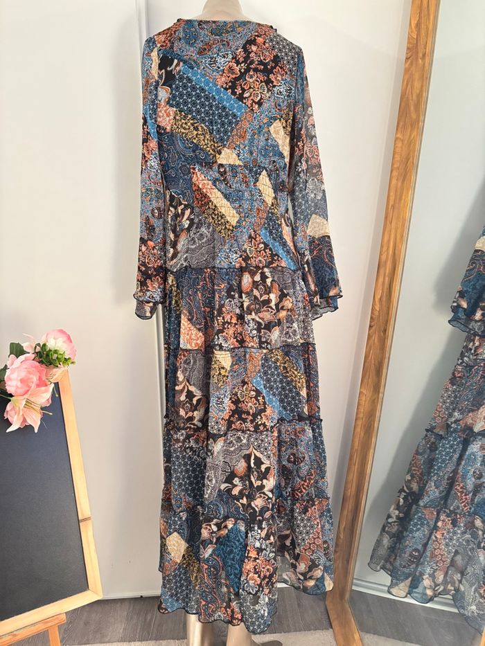 Robe longue bohème Céline patchwork Taille L (40) - photo numéro 4