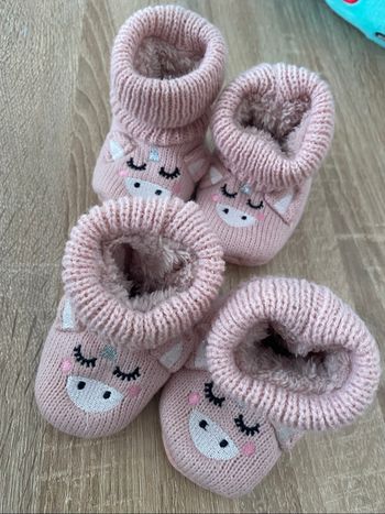 Pantoufles bébé licorne