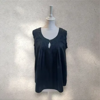 Blouse fluide légère sans manche noire Morgan 40