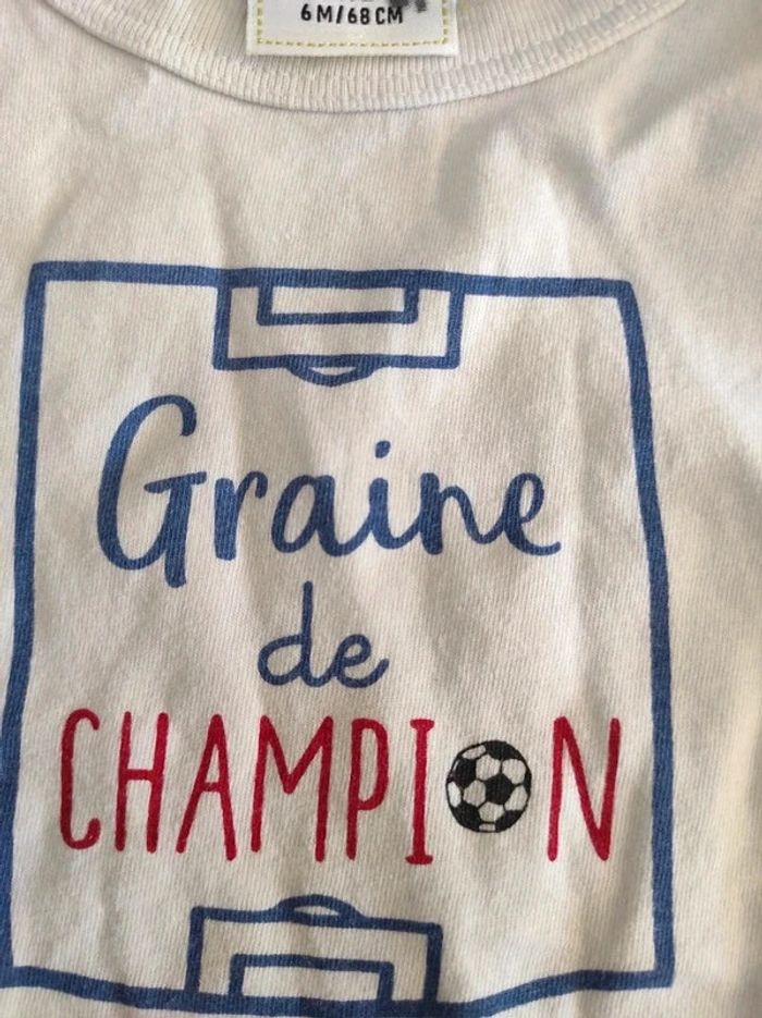 Short en jean et t-shirt Tao 6 mois - photo numéro 3