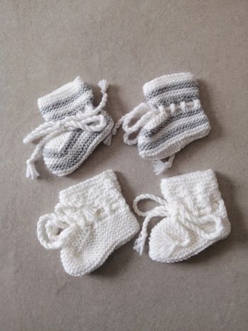 Chaussons neufs tricotê bébé