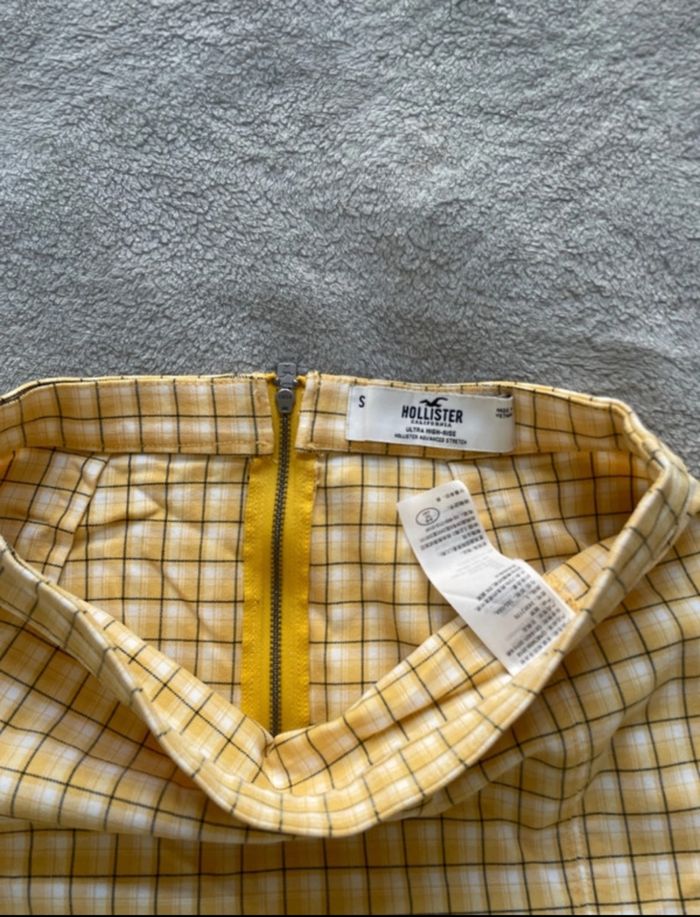 Jupe à carreaux jaune hollister