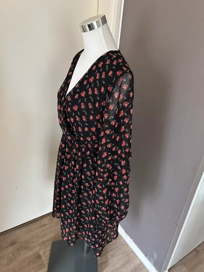 Ange robe voilée, imprimée, florale, femme, taille 3/40 Neuf avec étiquette - photo numéro 3