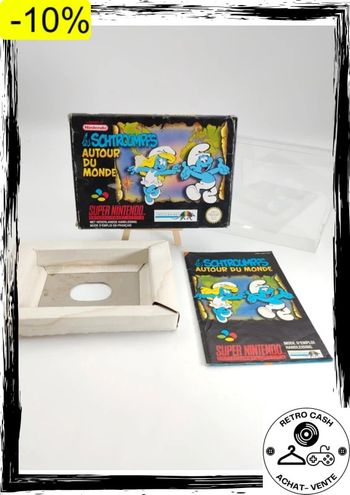 Boîte Les Schtroumpfs Autour Du Monde sur Super Nintendo fah sans jeu sans notice