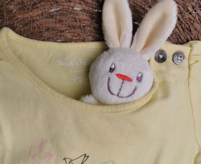 Lot 3 tee-shirt 👣 fille, 9 mois - photo numéro 9